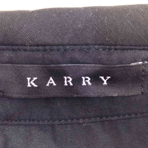 KARRY コットンポリ 比翼ボタン ステンカラージャケット レディース FREE