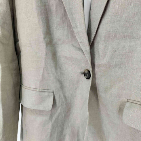 ザラ ZARA リネン 1Bテーラードジャケット レディース import:XS