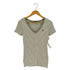 ポロラルフローレン POLO RALPH LAUREN ポニー刺繍 ボーダー VネックTシャツ レディース import:M