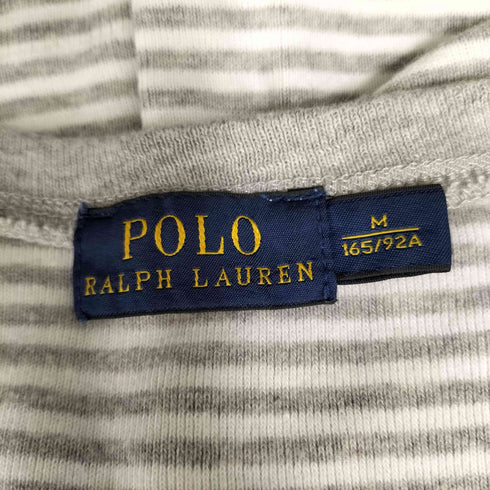 ポロラルフローレン POLO RALPH LAUREN ポニー刺繍 ボーダー VネックTシャツ レディース import:M