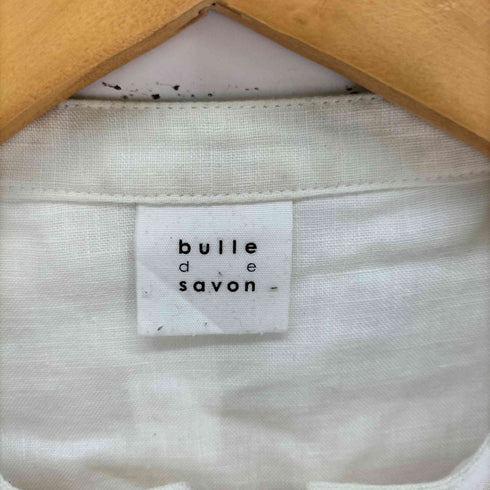 ビュルデサボン bulle de savon リネン バンドカラーロングシャツワンピース レディース FREE