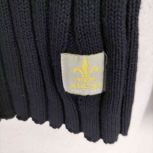 エクストララージ XLARGE 90s USA製 OLD 十字架 エルボーパッチ コットンクルーネックニット メンズ S