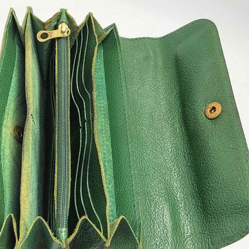 イルビゾンテ IL BISONTE 真鍮ボタン フラップ LONG WALLET ロングウォレット メンズ ONE SIZE