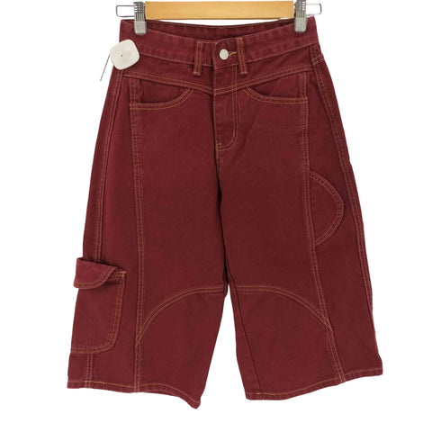 デコンストラクト ルーズシルエット ミッドデニムパンツ レディース