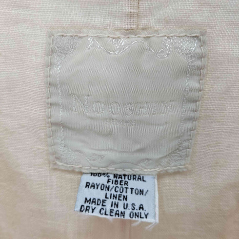 NOOSHIN FEMME USA製 リネン混 刺繍レーヨンワンピース レディース