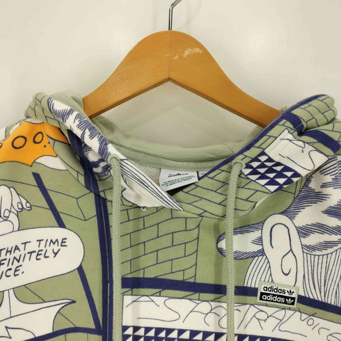 アディダスオリジナルス adidas Originals P.KYLE HOODIE/R.Y.V. クロップド グラフィックパーカー レディース JPN:L
