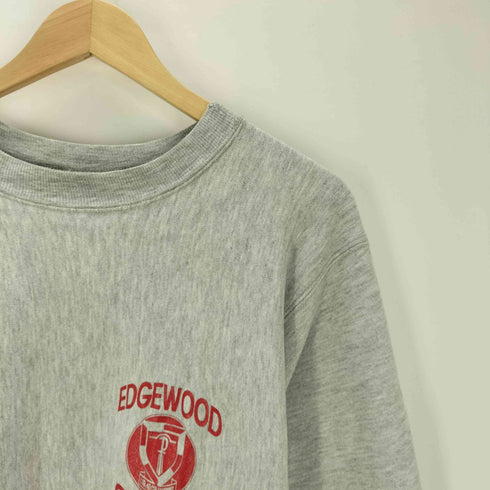 チャンピオン Champion 90S USA製 刺繍タグ REVERSEWEAVE リバースウィーブ 袖目あり EDGEWOOD COLLEGE ロゴ スウェット メンズ import:L