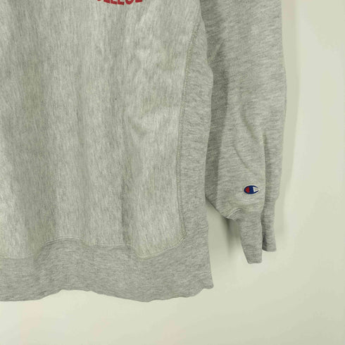 チャンピオン Champion 90S USA製 刺繍タグ REVERSEWEAVE リバースウィーブ 袖目あり EDGEWOOD COLLEGE ロゴ スウェット メンズ import:L