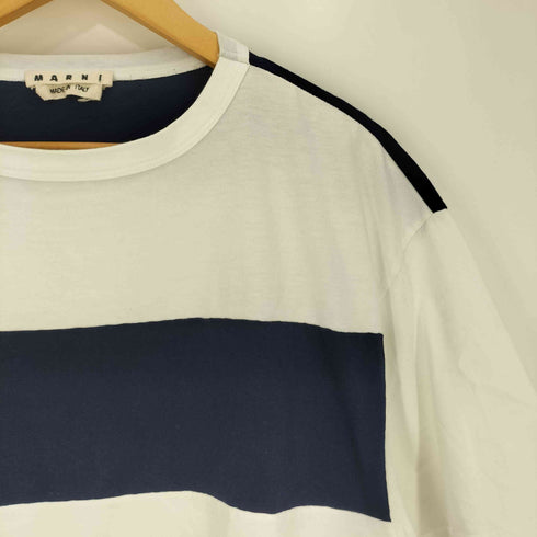 マルニ MARNI ボーダー クルーネックTシャツ メンズ DE:48