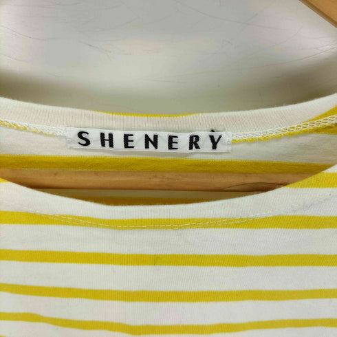 シーナリー SHENERY サイドスリットボーダーカットソー レディース FREE