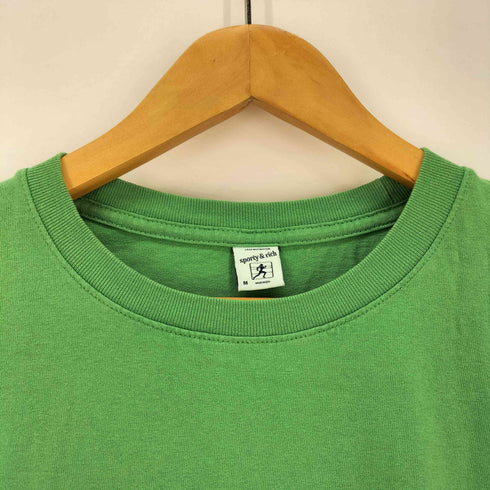 スポーティーアンドリッチ SPORTY& RICH ロゴプリント クルーネック Tシャツ メンズ JPN:M