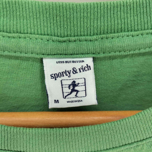 スポーティーアンドリッチ SPORTY& RICH ロゴプリント クルーネック Tシャツ メンズ JPN:M