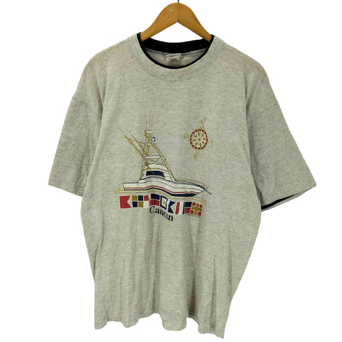SCI 90S USA製 ヨット 船 プリント Tシャツ メンズ import:XL