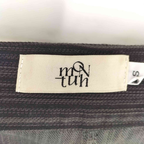MONTUH ストライプ ダメージ加工 ロングスカート レディース JPN:S