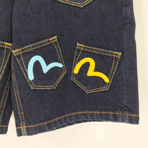エヴィス EVISU Seagull Print and Multi-Pocket Fashion Fit Denim Shorts レディース 24 150/66A
