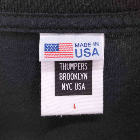 THUMPERS BROOKLYN NYC USA フロントプリント クルーネック Tシャツ メンズ import:L