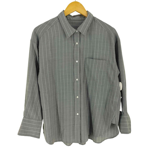 ユナイテッドアローズグリーンレーベルリラクシング UNITED ARROWS green label relaxing ポリウール レギュラーカラーストライプL/S シャツ レディース FREE