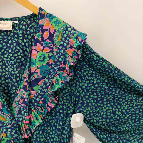 NEIMAN MARCUS USA製 総柄フリルワンピース レディース M
