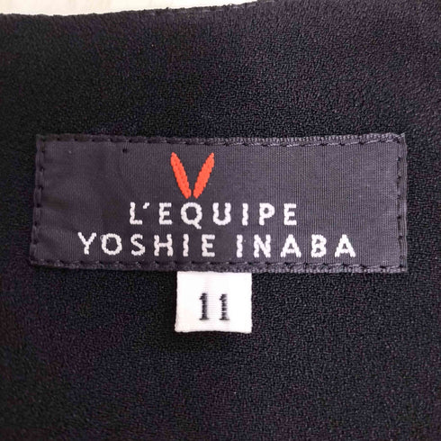 レキップヨシエイナバ LEQUIPE YOSHIE INABA プリーツ切替 ノースリーブワンピース レディース JPN:11号