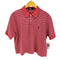 ポロバイラルフローレン Polo by RALPH LAUREN ボーダー コットン クロップドポロシャツ レディース LL