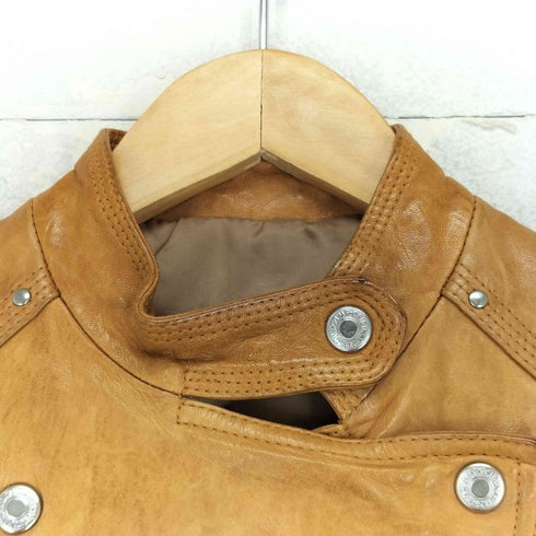 lamb leather ラムレザーダブルライダースジャケット レディース S