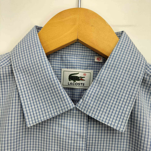 ラコステ LACOSTE グラフチェック ロゴ刺繍 S/S レギュラーカラーシャツ レディース EUR:40