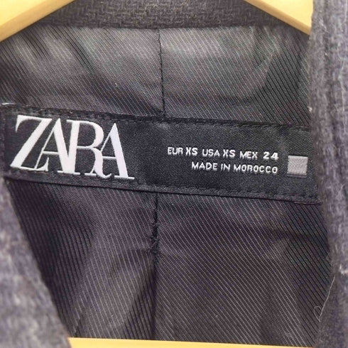 ザラ ZARA ダブルブレスト ハイネック ウールブレンド コート レディース import:XS