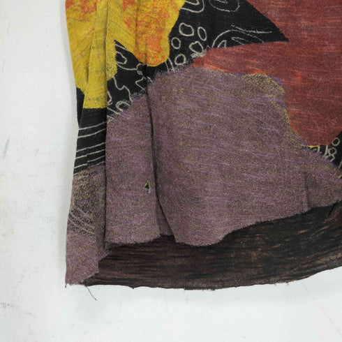 デシグアル Desigual 総柄 編み上げデザイン ノースリーブトップス タンクトップ レディース import:M