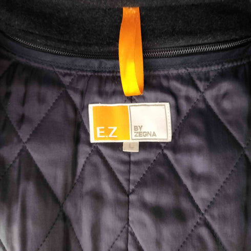イーズィーバイゼニア E.Z BY ZEGNA アンゴラ&ラムウール キルティングライナー付 ステンカラーコート メンズ L