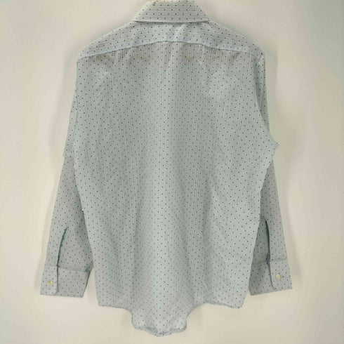アロー ARROW KENT 70S 水玉 ドット シアー ストライプ L/S パジャマ ドレス シャツ 襟芯 メンズ 16-38