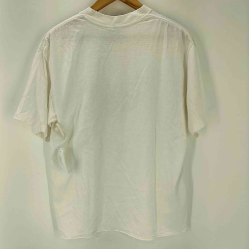 SOFTEE 80S ボディ USA製 グラフィック テキスト プリント S/S ボックス Tシャツ シングルステッチ カットオフ カスタム メンズ import:L