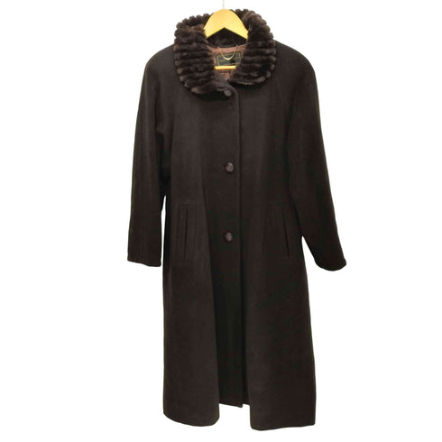 ALTO CAPPOTTO ヌートリアファー ウール ロングコート レディース 9AR