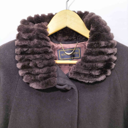 ALTO CAPPOTTO ヌートリアファー ウール ロングコート レディース 9AR
