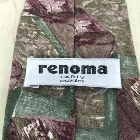 レノマ renoma PARIS 総柄シルクネクタイ メンズ