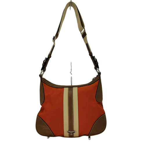 プラダ PRADA STRIPE BAG ナイロン レザー ショルダーバッグ レディース