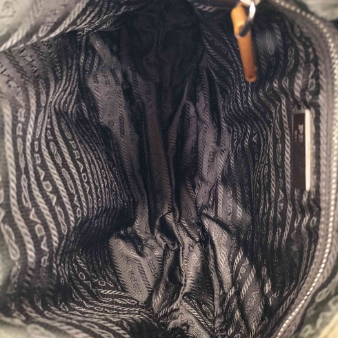 プラダ PRADA STRIPE BAG ナイロン レザー ショルダーバッグ レディース