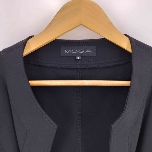 モガ MOGA レーヨンポリ フック ノーカラージャケット レディース JPN:2