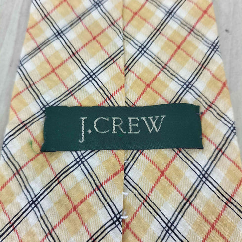 ジェイクルー J.CREW チェック柄シアサッカーシルクネクタイ メンズ