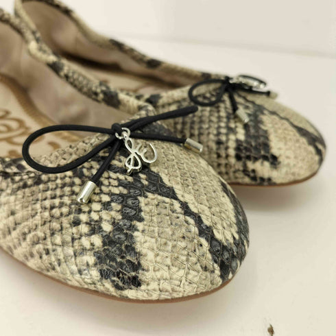 サムエデルマン SAM EDELMAN FELICA 蛇柄 バレエフラットシューズ レディース 6 1/2