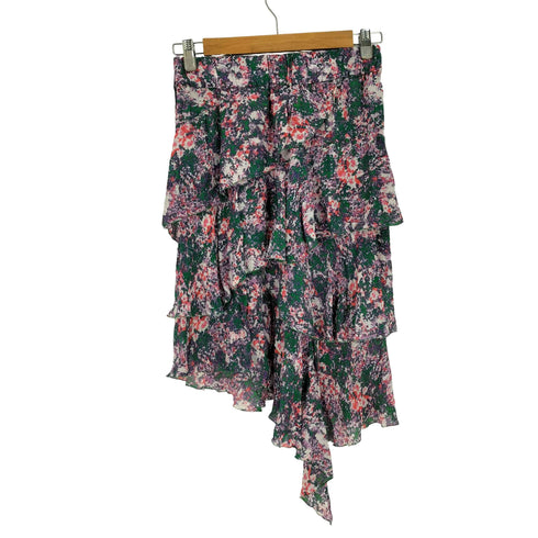 イザベルマランエトワール ISABEL MARANT ETOILE 総柄 ティアード フリル アシンメトリー スカート レディース JPN:36