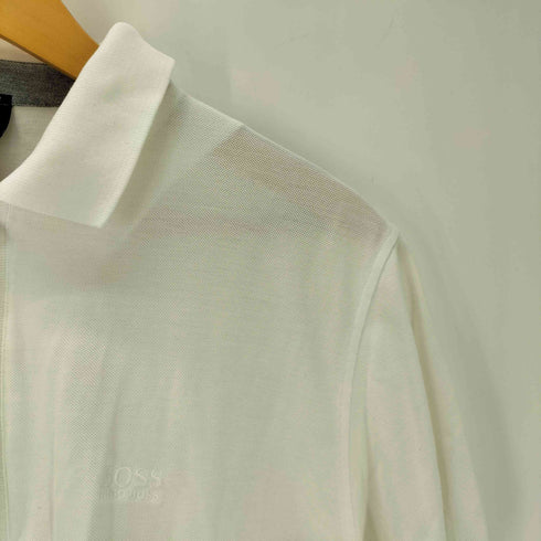 ボスヒューゴボス BOSS HUGO BOSS ロゴ刺繍 ハーフジップ S/S ポロ シャツ メンズ import:M