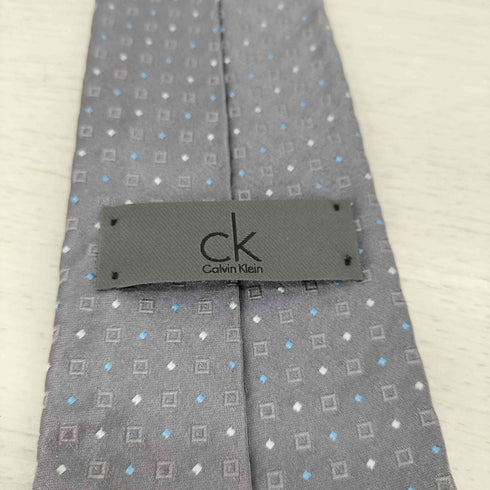 シーケーカルバンクライン ck Calvin Klein 総柄 シルク ネクタイ メンズ