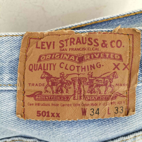 リーバイス Levis 90s USA製 ボタン裏520刻印 501XX ボタンフライ デニムパンツ メンズ W34