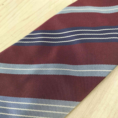 バーバリーロンドン BURBERRY LONDON ストライプ柄 ホース刺繍 シルクネクタイ メンズ