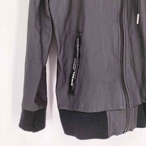 ディーゼル DIESEL レザー ジップアップ パーカー メンズ import:L