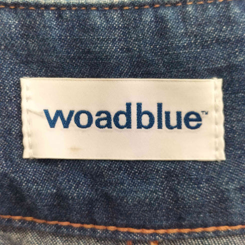 ウォードブルー woadblue ウォッシュデニムボックスプリーツフレアスカート レディース JPN:M