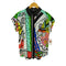 デシグアル Desigual 総柄 レーヨン 半袖 シャツ レディース import:M