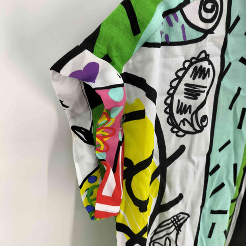 デシグアル Desigual 総柄 レーヨン 半袖 シャツ レディース import:M