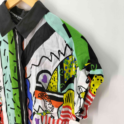 デシグアル Desigual 総柄 レーヨン 半袖 シャツ レディース import:M