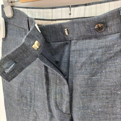 サルヴァトーレフェラガモ Salvatore Ferragamo リネンコットン ノータック ワイドスラックス レディース 40
